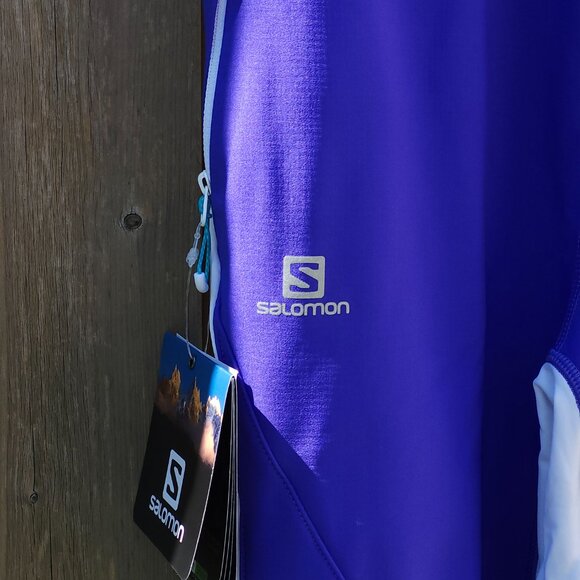 Salomon Momentum Softshell Pants White & Violet Purple Small Wind Resistant BNWT - Picture 3 of 14